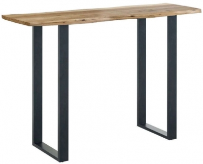 Harlech Industrial Live Edge Natural Console Table with U Shaped Leg - image 1
