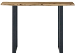 Harlech Industrial Live Edge Natural Console Table with U Shaped Leg - thumbnail 2