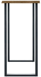 Harlech Industrial Live Edge Natural Console Table with U Shaped Leg - thumbnail 3