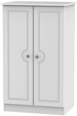 Pembroke White 2 Door Plain Midi Wardrobe - image 1