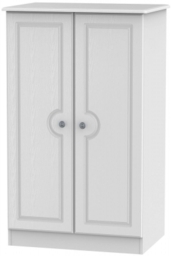 Pembroke White 2 Door Plain Midi Wardrobe - thumbnail 1