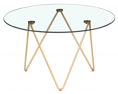 Lambeth Glass and Gold Coffee Table
