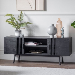 Holsen 140cm Black Oak TV Media Unit - thumbnail 2