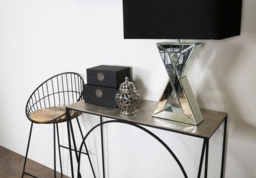 Value Ekanshi Console Table - Black Metal and Nickel - thumbnail 3