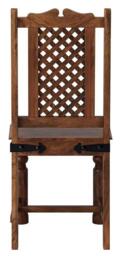 Clearance - Maharani Sheesham Dining Chair, Indian Wood, Lattice Jali Design with 4 Turned Legs - Brand New Item - thumbnail 5