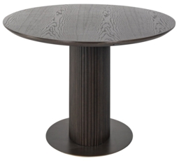 Luxor Brushed Brass Ribbed 12 Seater Oval Pedestal Dining Table - thumbnail 3