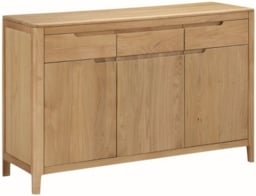Dunmore Oak 120cm Medium 3 Door Sideboard