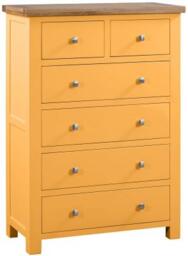 Lundy Orange Mustard Painted 2+4 Drawer Chest