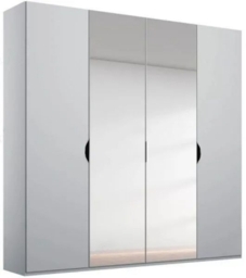 Rauch Lias 201cm 4 Door Grey Mirror Wardrobe