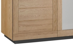 Fusion Oak 2 Door Wardrobe with Mirror - thumbnail 3