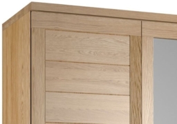 Fusion Oak 2 Door Wardrobe with Mirror - thumbnail 2