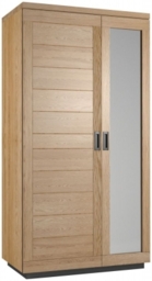 Fusion Oak 2 Door Wardrobe with Mirror - thumbnail 1