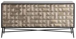 Tetro Silver 160cm Large 3 Door Sideboard