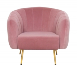 Pink Velvet Tub Chair