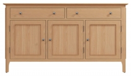 Appleby Oak 3 Door 2 Drawer Medium Sideboard - thumbnail 1