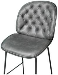 Dutch Dark Grey Faux Leather Bar Stool (Sold In Pairs) - 8003 - thumbnail 3