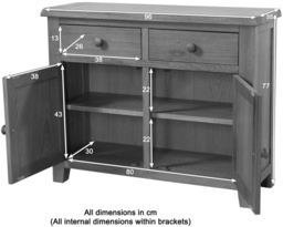 Dorset Oak Medium Sideboard - thumbnail 2