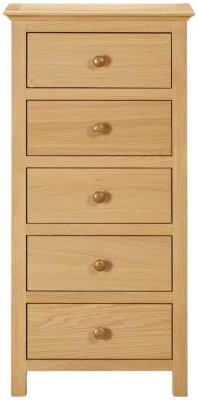 Arlington Oak 5 Drawer Wellington Chest - image 1