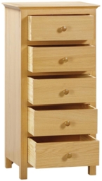 Arlington Oak 5 Drawer Wellington Chest - thumbnail 2