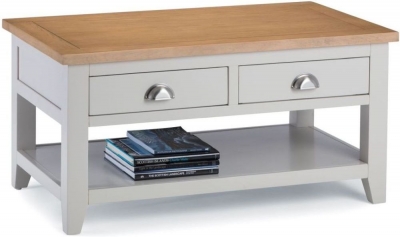 Richmond Elephant Grey 2 Drawer Coffee Table - image 1