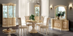 Camel Aida Day Ivory Italian Round Extending Dining Table and 4 Chairs - thumbnail 3