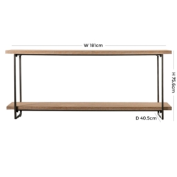 Brogdale Wood and Metal Console Table - thumbnail 3