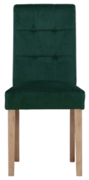 2 x Forest Green Fabric Dining Chair - thumbnail 3