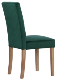 2 x Forest Green Fabric Dining Chair - thumbnail 2
