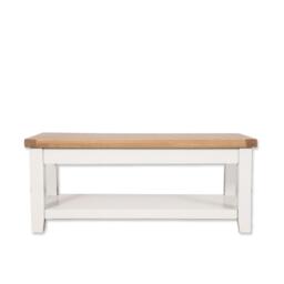 Melbourne Coffee Table - 110cm - White and Wood - thumbnail 2
