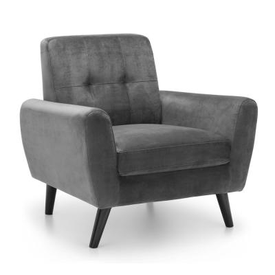 Monza Grey Fabric Armchair - image 1