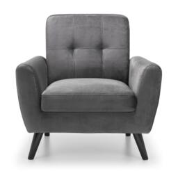 Monza Grey Fabric Armchair - thumbnail 2