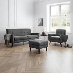 Monza Grey Fabric Armchair - thumbnail 3