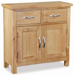 New Trinity Natural Oak 75cm Compact 2 Door Sideboard