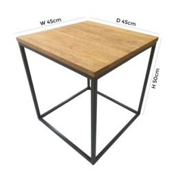 Trend Oak Square Lamp Table - thumbnail 2