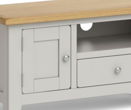 Guilford Country Grey and Oak Small TV Unit, 90cm with Storage for Television Upto 32in Plasma - thumbnail 2