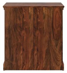 Clearance - Maharani Sheesham Sideboard, Indian Wood, 75cm Compact Cabinet, Lattice Jali Design - 2 Door with 2 Drawers - thumbnail 4