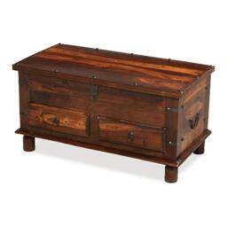 Indian Sheesham 2 Drawer Trunk Coffee Table - thumbnail 3