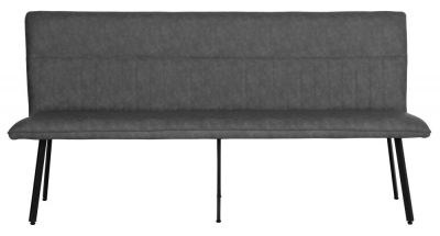 Grey Faux Leather 180cm Dining Bench - image 1