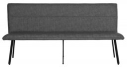 Grey Faux Leather 180cm Dining Bench - thumbnail 1