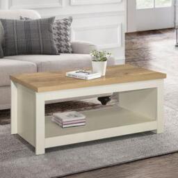 Highgate Cream Painted 105cm Coffee Table - thumbnail 1