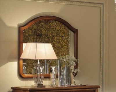 Camel Nostalgia Night Walnut Italian Large Vanity Mirror - 110cm x 101cm - image 1