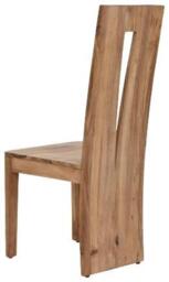 2 x Modern Acacia Wood High Back Dining Chair - thumbnail 3