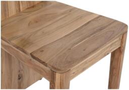 2 x Modern Acacia Wood High Back Dining Chair - thumbnail 4