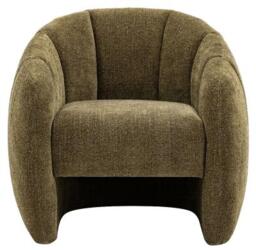 Atella Tub Chair - Comes in Moss Green Fabric and Antique Tan Leather Options