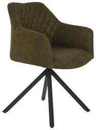 Loft Green Fabric Swivel Dining Chair - thumbnail 2
