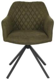 Loft Green Fabric Swivel Dining Chair - thumbnail 1