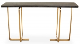 Lena Dark Wood and Gold Console Table