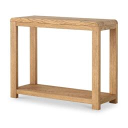 Thurlestone Curved Console Table - Oak - thumbnail 3
