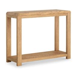 Thurlestone Curved Console Table - Oak - thumbnail 2