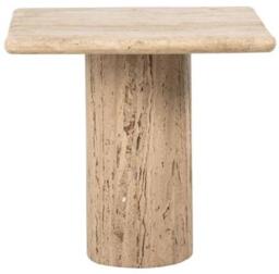 Hampton Travertine Square Side Table - thumbnail 1